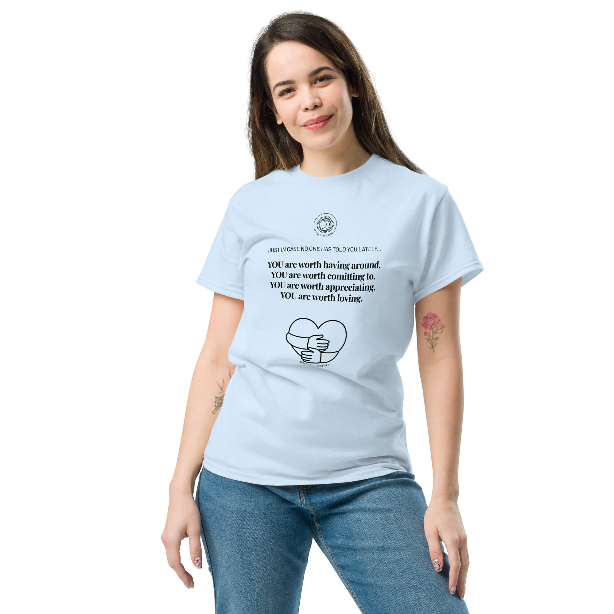 Merchandise 2 unisex classic tee light blue front 68081f438d1de The AM to PM Wellbeing Service