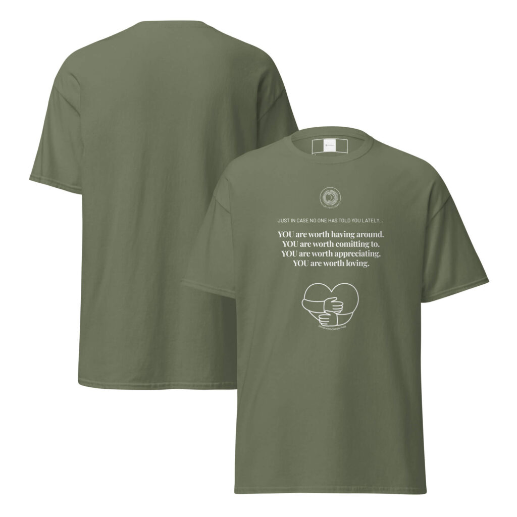 unisex classic tee military green front and back 680824cd8023c The AM to PM Wellbeing Service