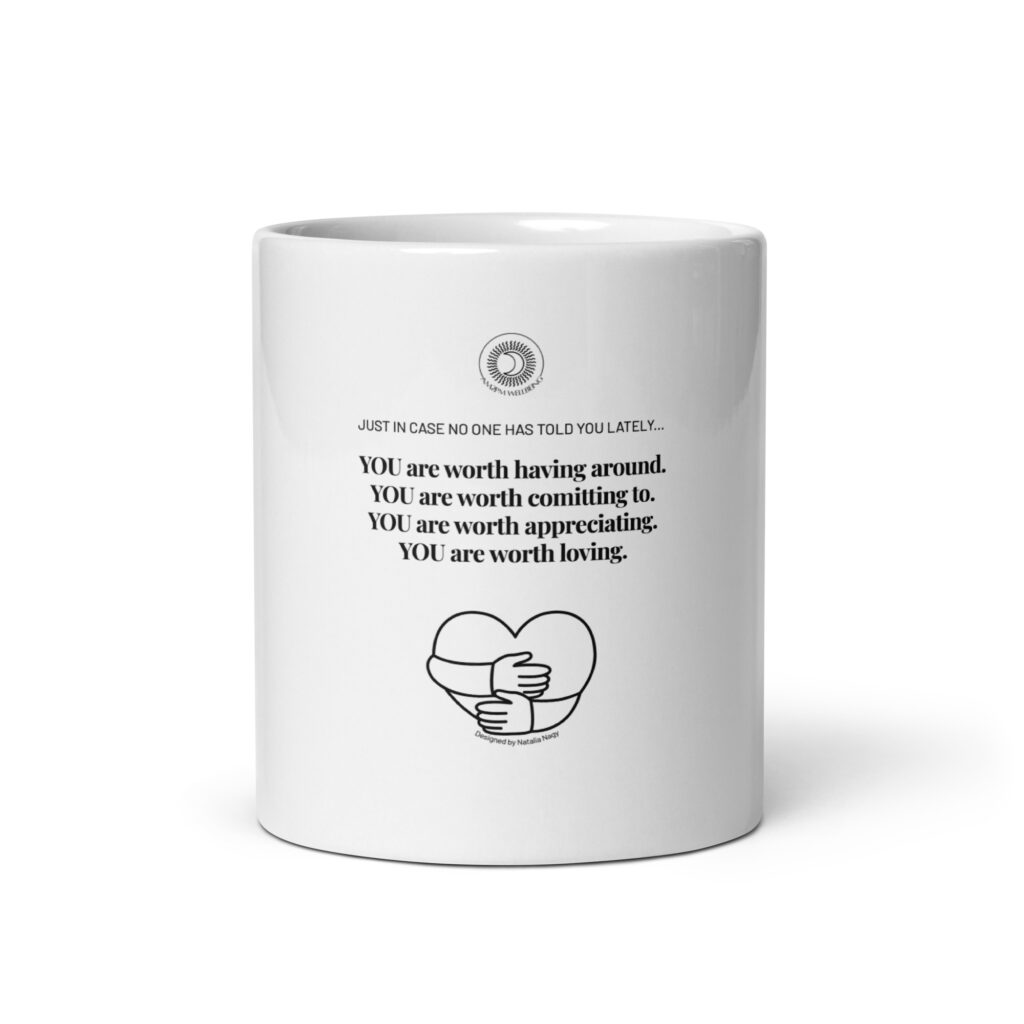 white glossy mug white 11 oz front view 68080a3da7836 The AM to PM Wellbeing Service
