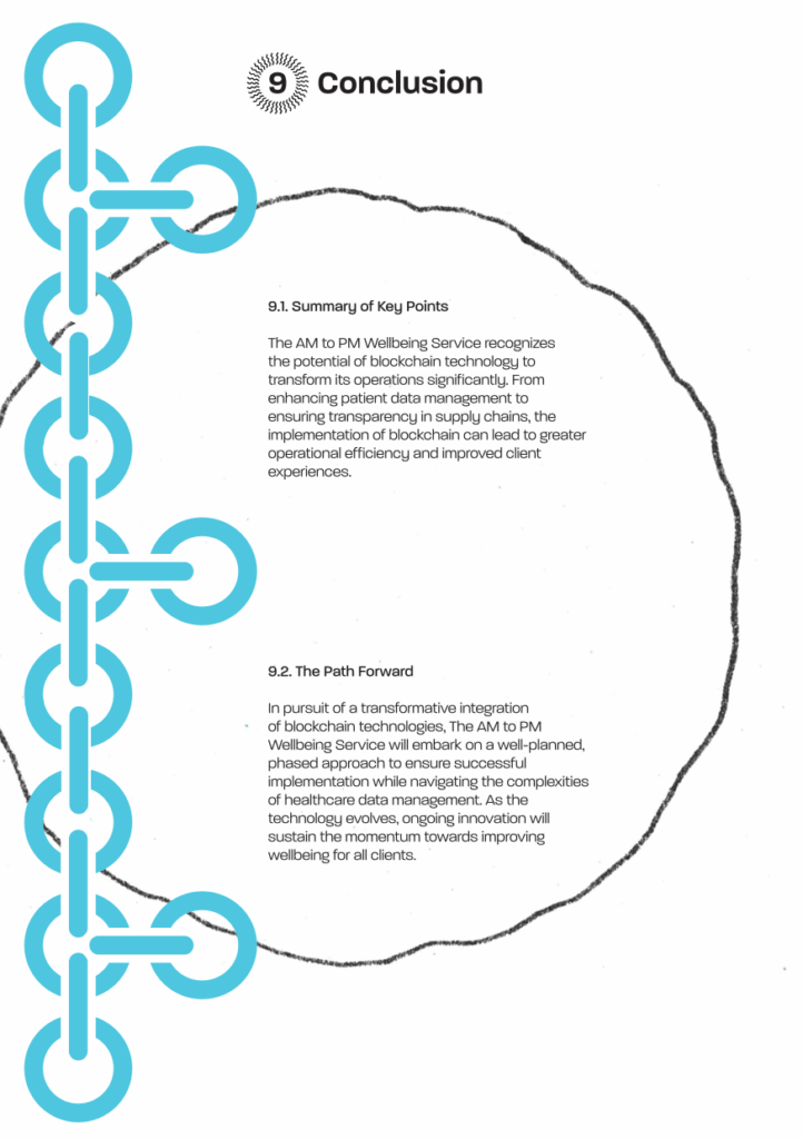 Integration of Blockchain Technology Brochure Extract14 1 The AM to PM Wellbeing Service