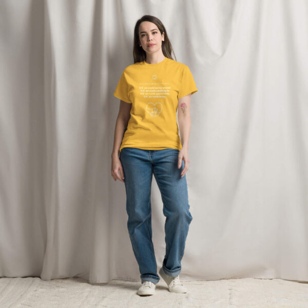 Unisex classic tee navy blue, red, daisy yellow, forest green - Image 2