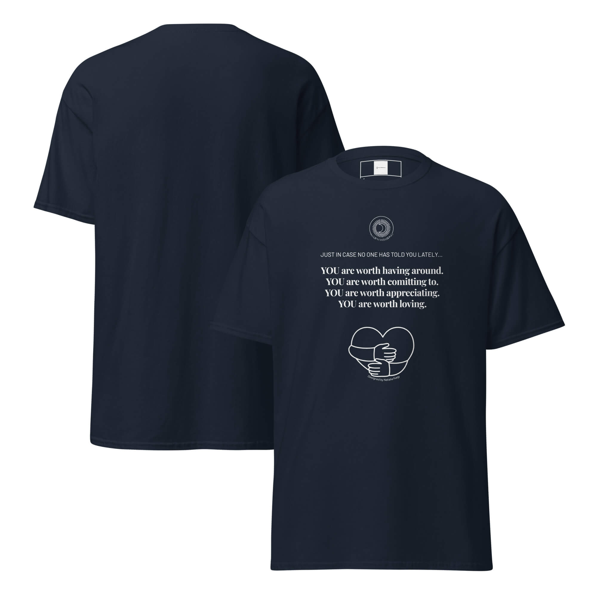 Unisex classic tee navy blue, red, daisy yellow, forest green