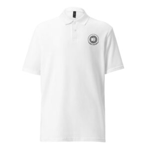 Unisex pique polo shirt white