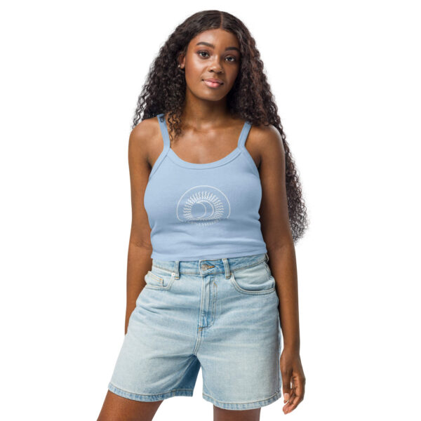 Women’s micro-rib tank top light blue - Image 5