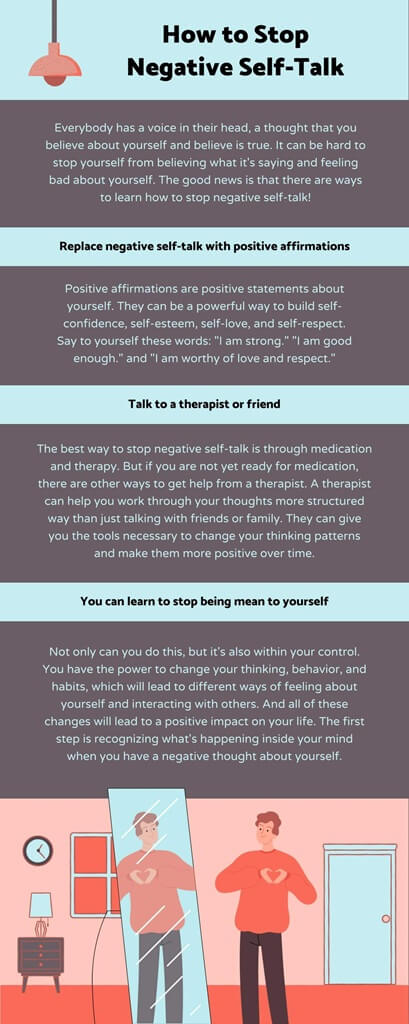 How to Stop Negative Self Talk Infographic 1 1 The AM to PM Wellbeing Service
