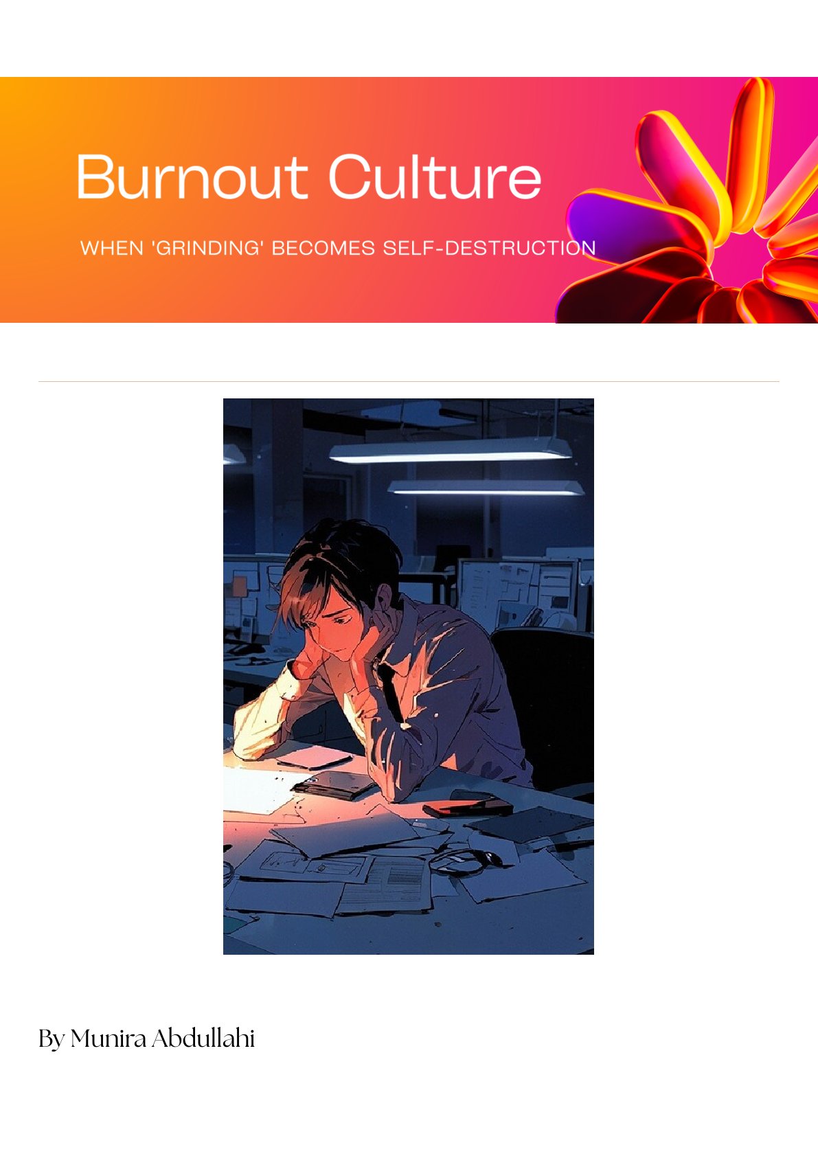 Burnout Culture 01 The AM to PM Wellbeing Service